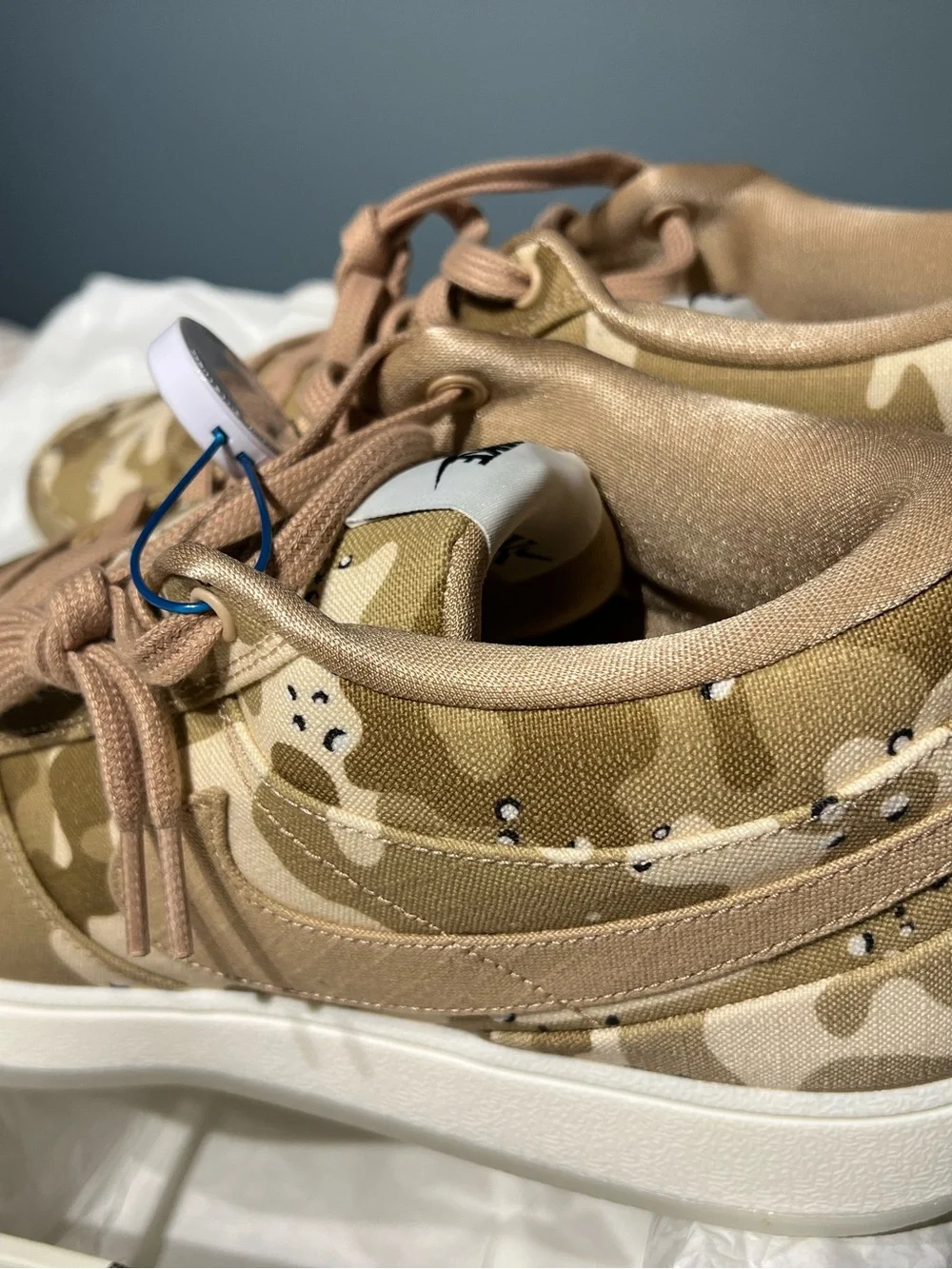 Booker 1 Nike Low-Top Desert Camo Sneakers in Tan and Khaki